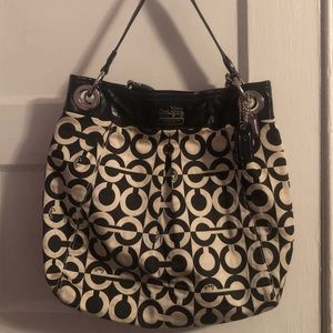 Black & White Coach Purse